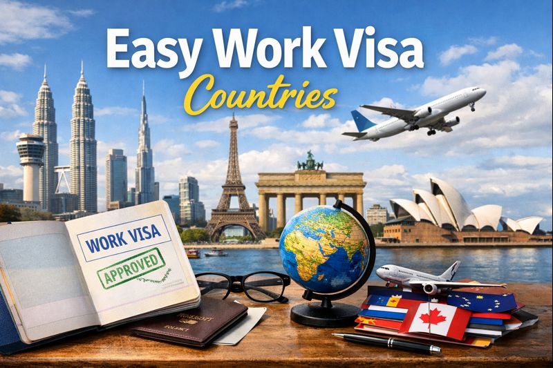 Easy work visa countries article featured image