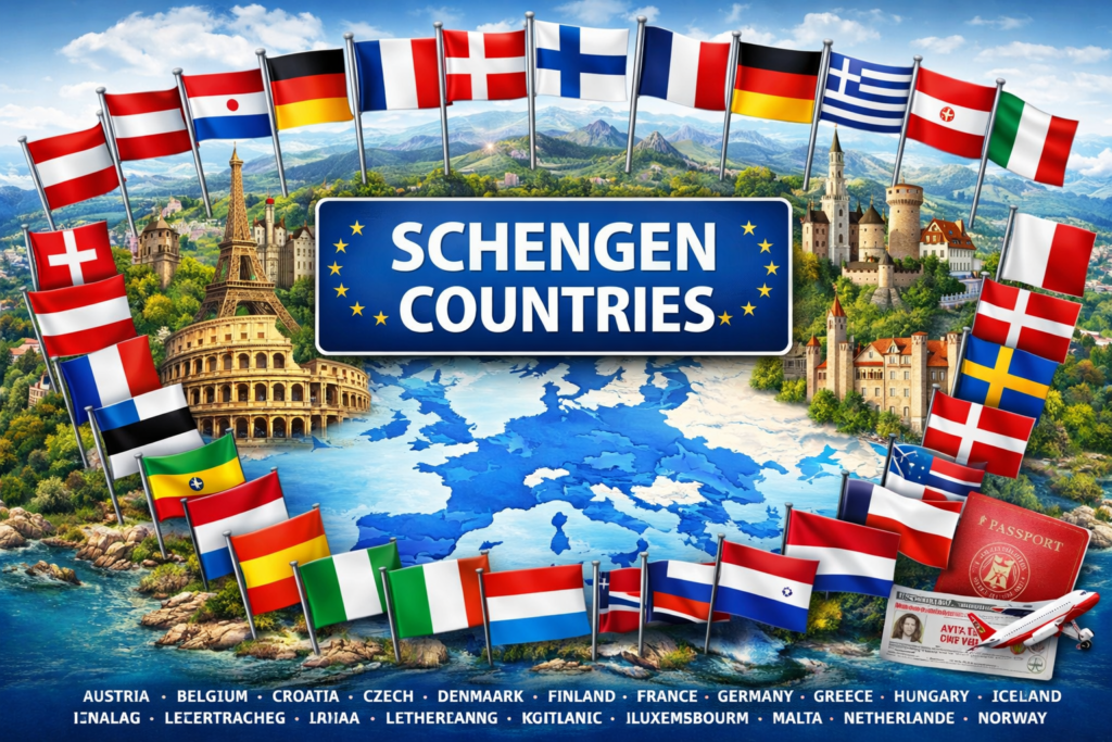 Schengen countries