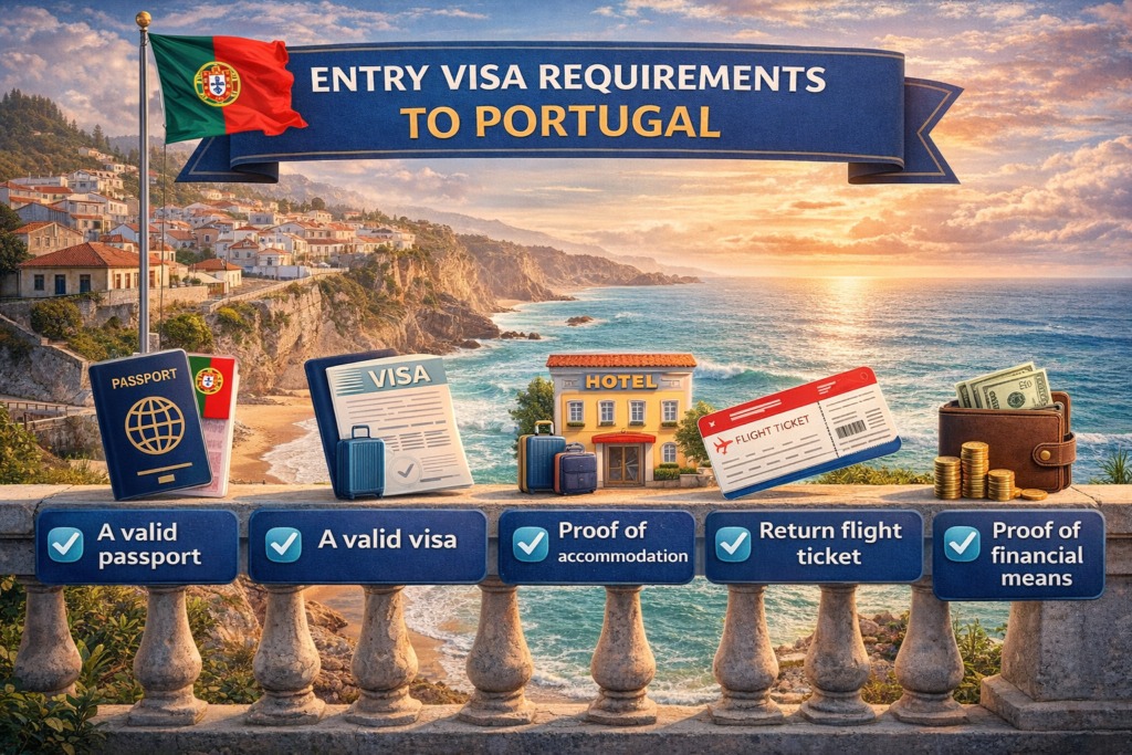 ENTRY VISA REQUIREMENTS TO PORTUGAL IMAGE