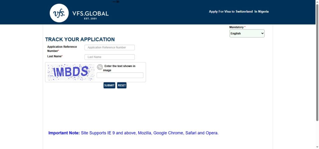 Step 5 of Switzerland student visa application