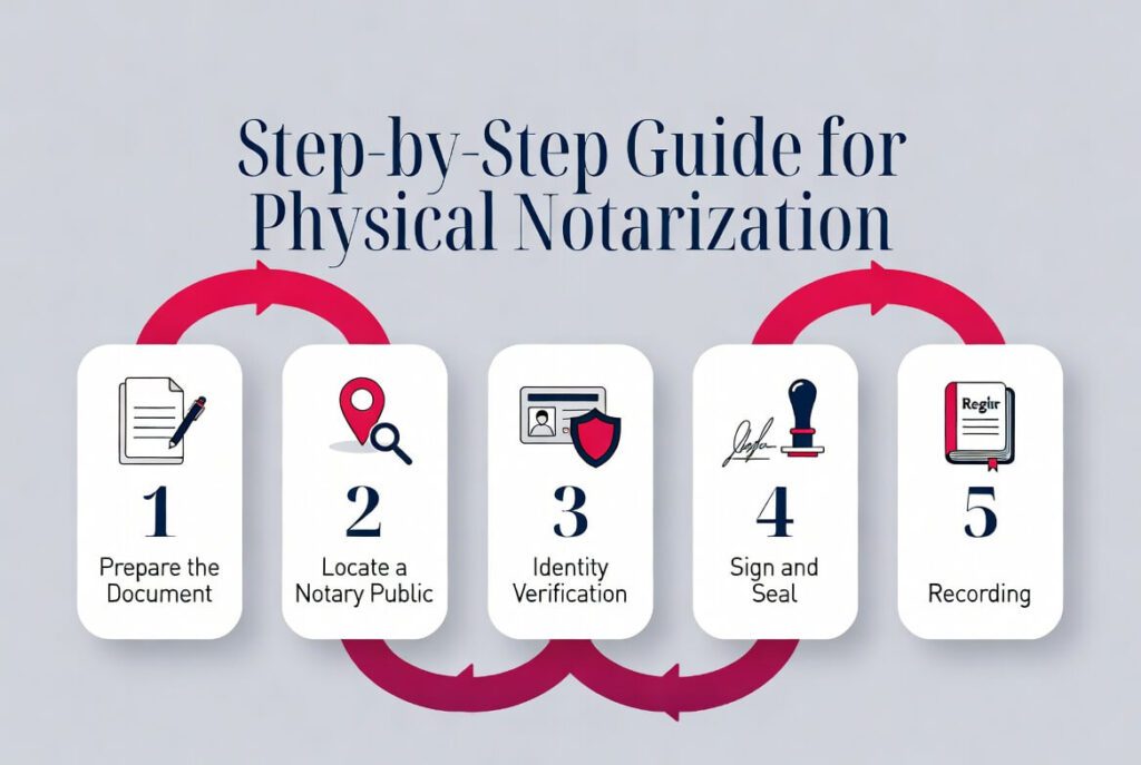 physical notarisation process infographic