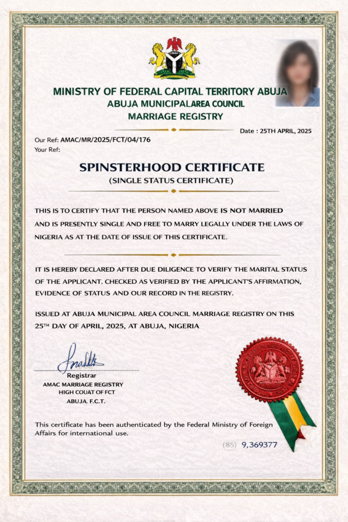 spinsterhood-certificate-abuja-municipal-area-council-nigeria
